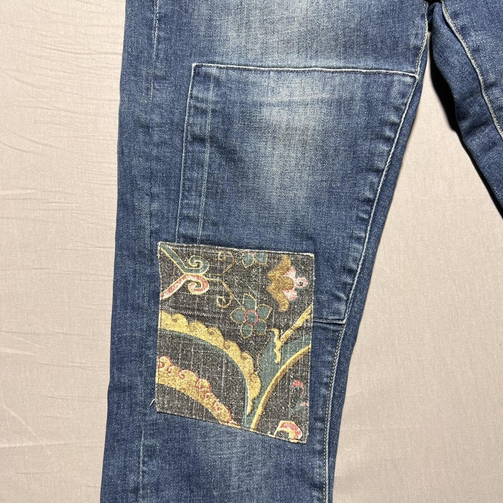 Pilcro Anthropologie The Letterpress Jeans Womens 28 Slim‎ Boyfriend Patchwork - Picture 4 of 16